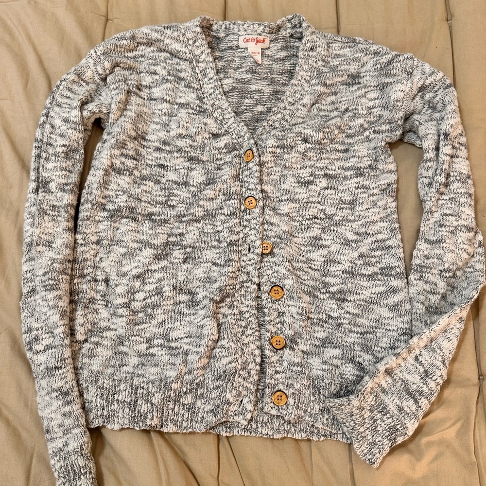 Cat & Jack Marled Gray Knit Sweater